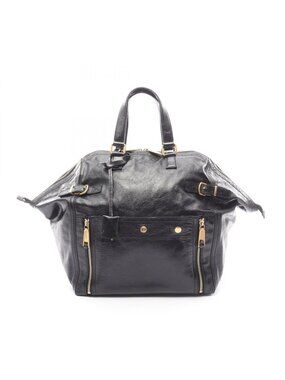 Saint Laurent Yves Tote Downtown Black Patent Leather